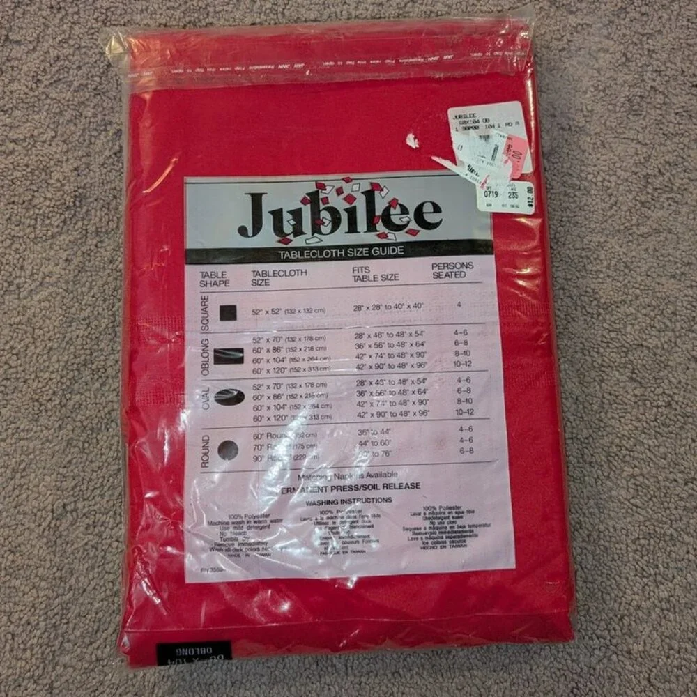 NEW Tobin Jubilee Stain Release Scotchguard Permanent Press Tablecloth 60